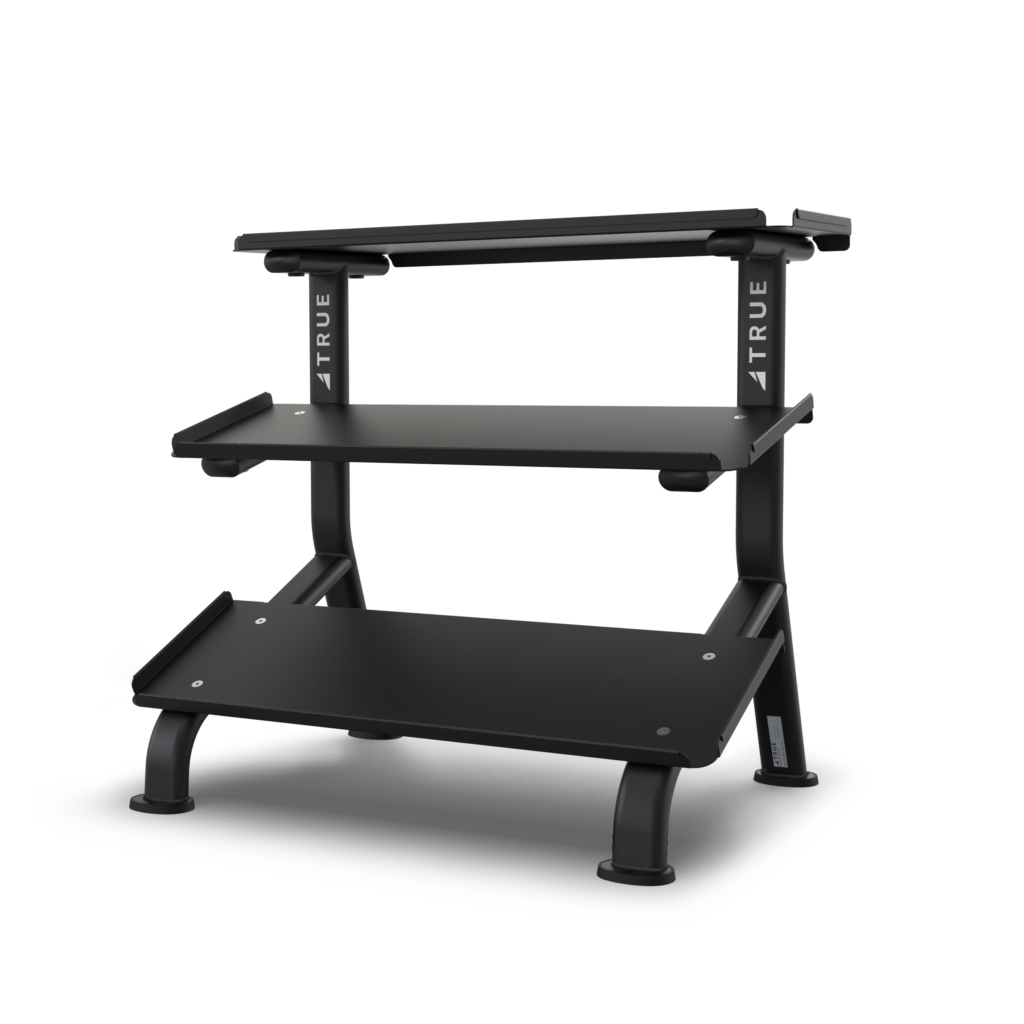 TRUE Fitness Series-24 3-Tier Flat Tray Dumbbell Rack - Image 4
